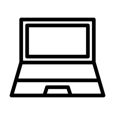 Kişisel ve Ticari Kullanım İçin Not Defteri Desteği Kalın Satır Simgesi