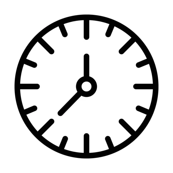 Icône Ligne Épaisse Vecteur Horloge Pour Usage Personnel Commercial — Image vectorielle