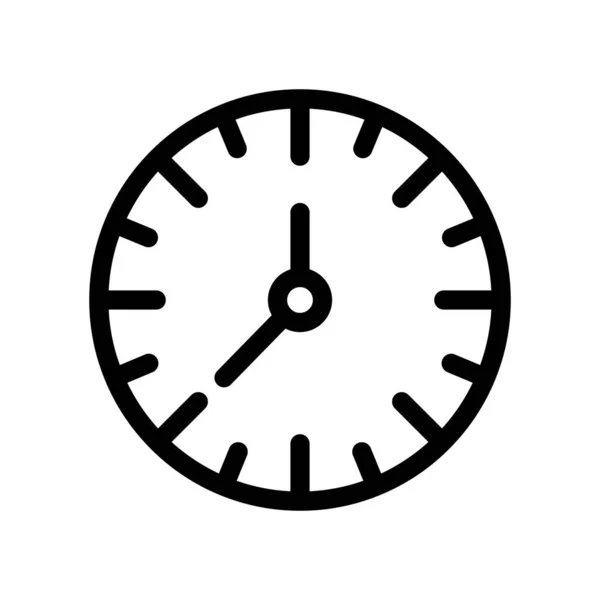 Піктограма Векторного Годинника Товста Лінія Особистого Комерційного Використання — стоковий вектор