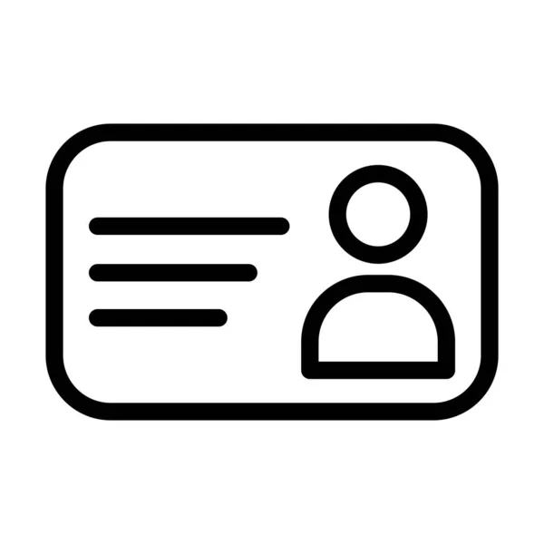 Card Vector Thick Line Icon Für Den Persönlichen Und Kommerziellen — Stockvektor