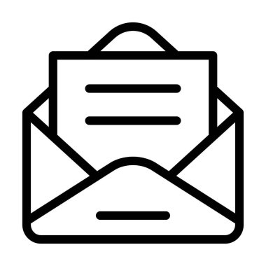 Kişisel ve ticari kullanım için Posta Vektörü Kalın Çizgi Simgesi