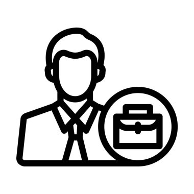 Girişimci Vektör Kalın Çizgi Kişisel ve Ticari Kullanım Simgesi