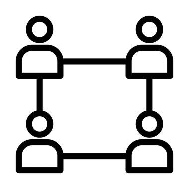 Topluluk Vektörü Kalın Çizgi Kişisel ve Ticari Kullanım Simgesi