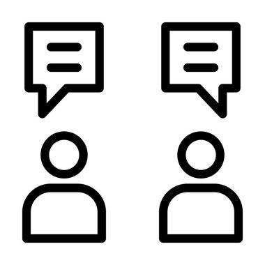 Kişisel ve ticari kullanım için İletişim Vektörü Kalın Çizgi Simgesi