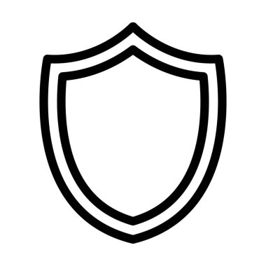 Kişisel ve ticari kullanım için Kalkan Vektörü Kalın Çizgi Simgesi