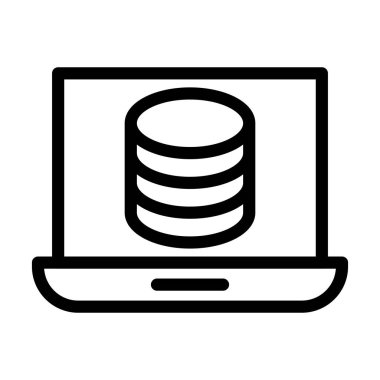 Kişisel ve ticari kullanım için Veri Vektörü Kalın Çizgi Simgesi