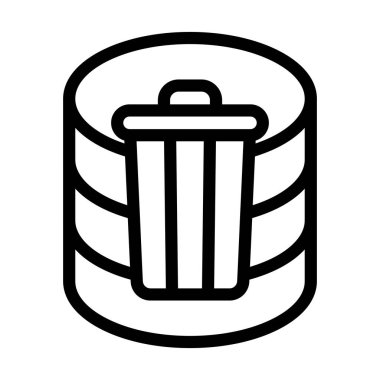 Kişisel ve Ticari Kullanım için Veri Vektörü Kalın Satır Simgesini Sil