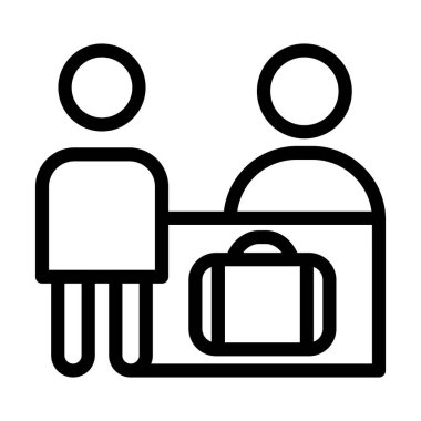 Kişisel ve ticari kullanım için Resepsiyon Vektörü Kalın Çizgi Simgesi