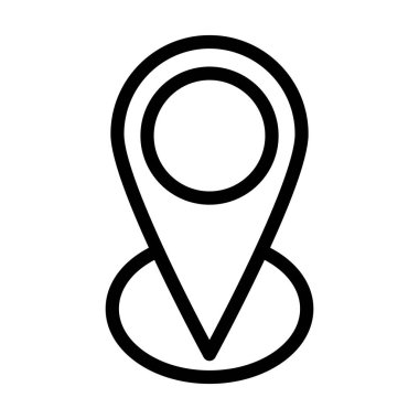 Kişisel ve ticari kullanım için Harita Vektörü Kalın Çizgi Simgesi