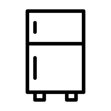 Kişisel ve ticari kullanım için Buzdolabı Vektör Kalın Çizgisi Simgesi