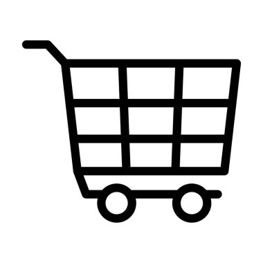 Kişisel ve ticari kullanım için Cart Vektör Kalın Çizgi Simgesi