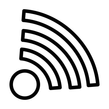 Kişisel ve ticari kullanım için Rss Vektör Kalın Çizgi Simgesi