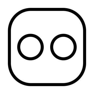 Kişisel ve ticari kullanım için Flickr Vektör Kalın Çizgi Simgesi