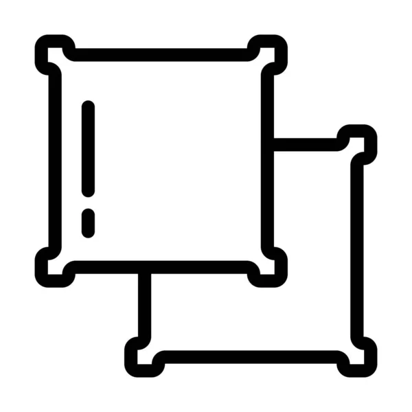 Pillow Vector Thick Line Icon Für Den Persönlichen Und Kommerziellen — Stockvektor