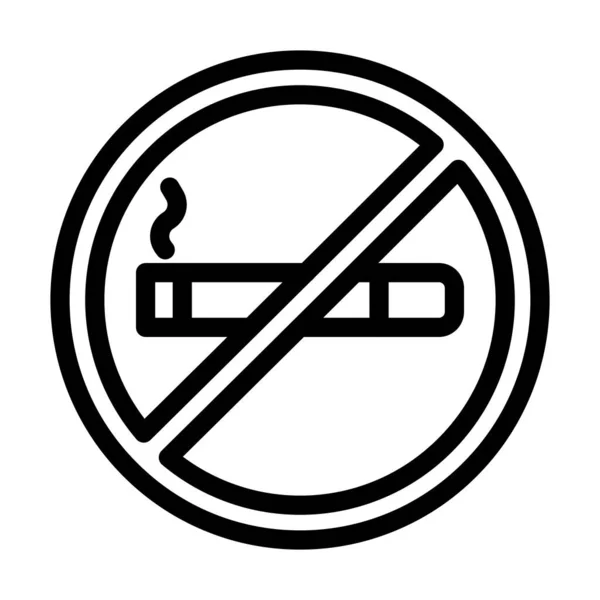 Smoking Vector Dikke Lijn Pictogram Voor Persoonlijk Commercieel Gebruik — Stockvector
