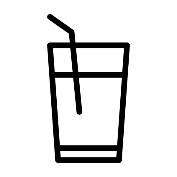 Drink Vector Thick Line Icon Für Den Persönlichen Und Kommerziellen — Stockvektor