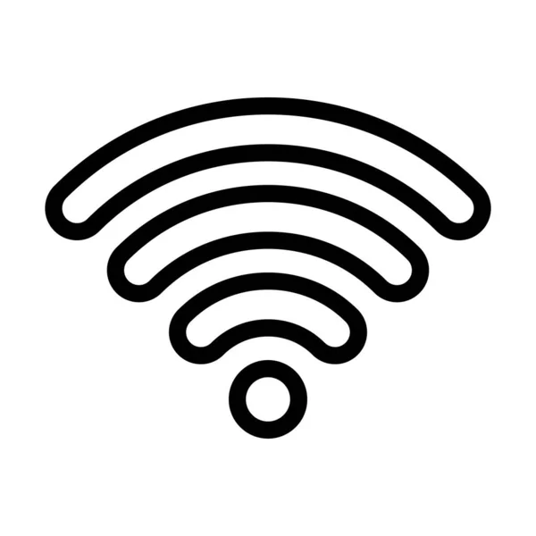 个人和商业用途的Wifi矢量厚重线图标 — 图库矢量图片