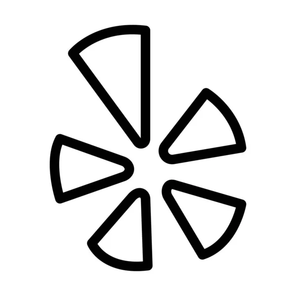 Yelp Vector Thick Line Icon Für Den Persönlichen Und Kommerziellen — Stockvektor