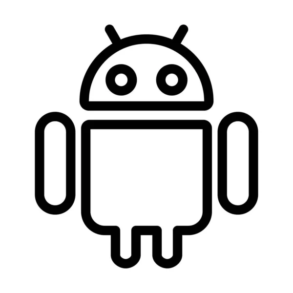Android Vector Tlustá Čára Ikona Pro Osobní Komerční Použití — Stockový vektor