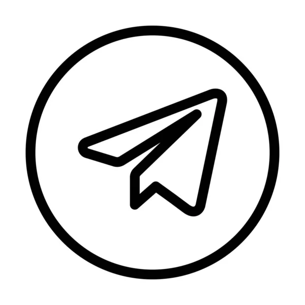 Telegram Vektor Tjock Linje Ikonen För Personligt Och Kommersiellt Bruk — Stock vektor