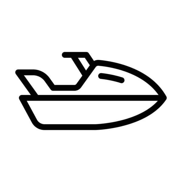 Jetski Vector Thick Line Icono Para Uso Personal Comercial — Archivo Imágenes Vectoriales