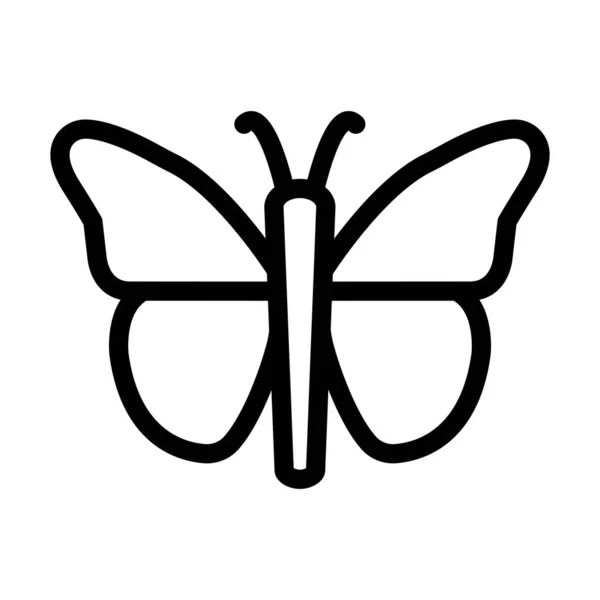 Butterfly Vector Thick Line Icon Für Den Persönlichen Und Kommerziellen — Stockvektor