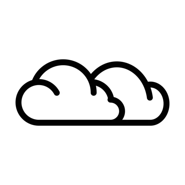 Cloud Vector Thick Line Icon Für Den Persönlichen Und Kommerziellen — Stockvektor