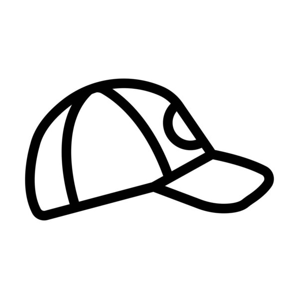 Cap Vector Thick Line Icon For Personal And Commercial Use