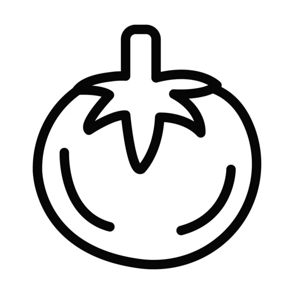 Tomato Vector Thick Line Icon Personal Commercial Use — 스톡 벡터