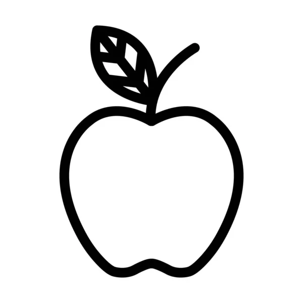 Icône Épaisse Ligne Vecteur Apple Pour Usage Personnel Commercial — Image vectorielle