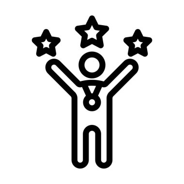 Kişisel ve Ticari Kullanım İçin Başarı Vektörü Kalın Çizgi Simgesi