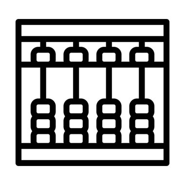 Kişisel ve ticari kullanım için Abaküs Vektör Kalın Çizgi Simgesi