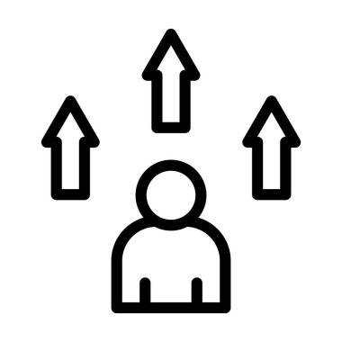Kişisel ve Ticari Kullanım İçin Motivasyon Vektörü Kalın Çizgi Simgesi