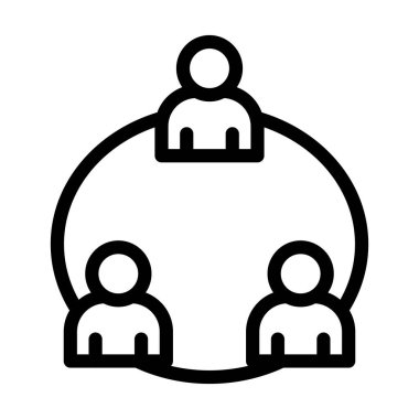 Kişisel ve ticari kullanım için İlişki Vektörü Kalın Çizgi Simgesi