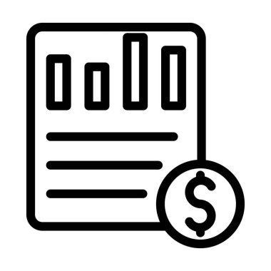 Kişisel ve Ticari Kullanım için Vektör Kalın Çizgi Simgesini finanse et