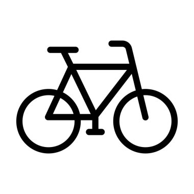 Kişisel ve Ticari Kullanım İçin Bisiklet Vektörü Kalın Çizgi Simgesi
