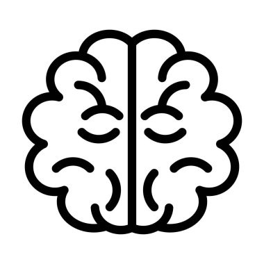 Kişisel ve ticari kullanım için Zihin Vektörü Kalın Çizgi Simgesi