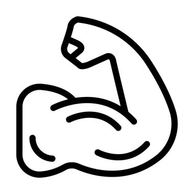 Kişisel ve ticari kullanım için Kas Vektörü Kalın Çizgi Simgesi