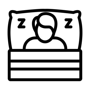 Kişisel ve ticari kullanım için Uyku Vektörü Kalın Çizgi Simgesi