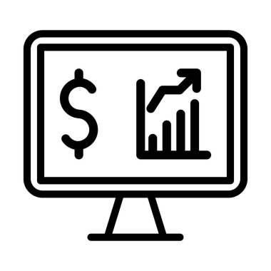 Kişisel ve Ticari Kullanım için Vektör Kalın Çizgi Simgesini finanse et