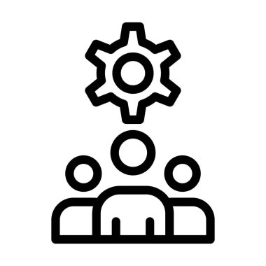 Kişisel ve ticari kullanım için Yönetim Vektörü Kalın Çizgi Simgesi