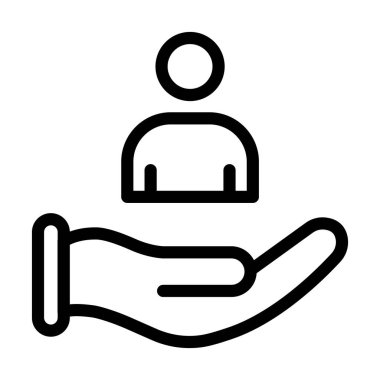 Müşteri Vektörü Kalın Çizgi Kişisel ve Ticari Kullanım Simgesi