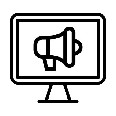 Kişisel ve Ticari Kullanım için Pazarlama Vektörü Kalın Çizgi Simgesi