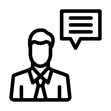 Kişisel ve Ticari Kullanım İçin Danışman Vektör Kalın Çizgi Simgesi