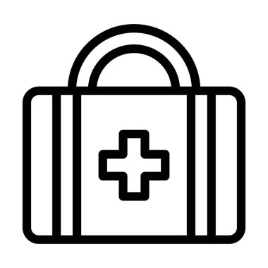 Kişisel ve ticari kullanım için İlk Yardım Kiti Kalın Çizgi Simgesi
