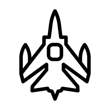 Fighter Vector Kalın Hat Kişisel ve Ticari Kullanım Simgesi