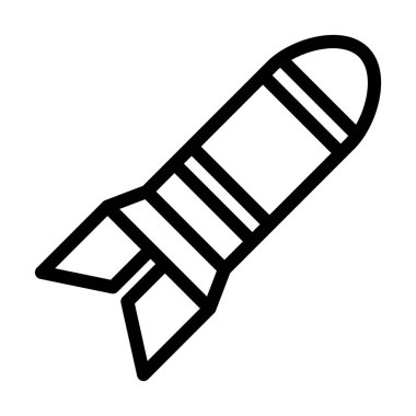Kişisel ve Ticari Kullanım İçin Torpido Vektör Kalın Hat Simgesi