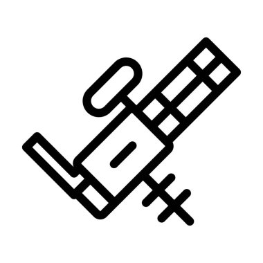 Kişisel ve ticari kullanım için Makine Tüfeği Vektör Kalın Çizgi Simgesi