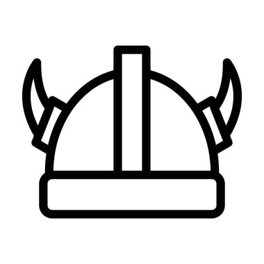 Viking Vektör Kalın Çizgi Kişisel ve Ticari Kullanım Simgesi