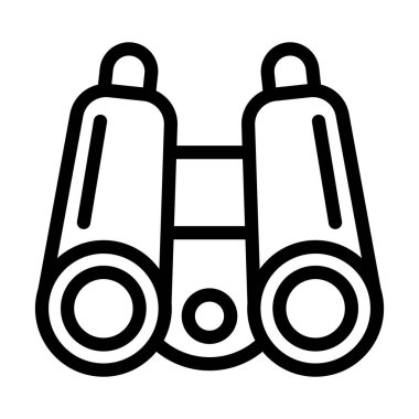 Kişisel ve Ticari Kullanım İçin Dürbün Kalın Çizgi Simgesi